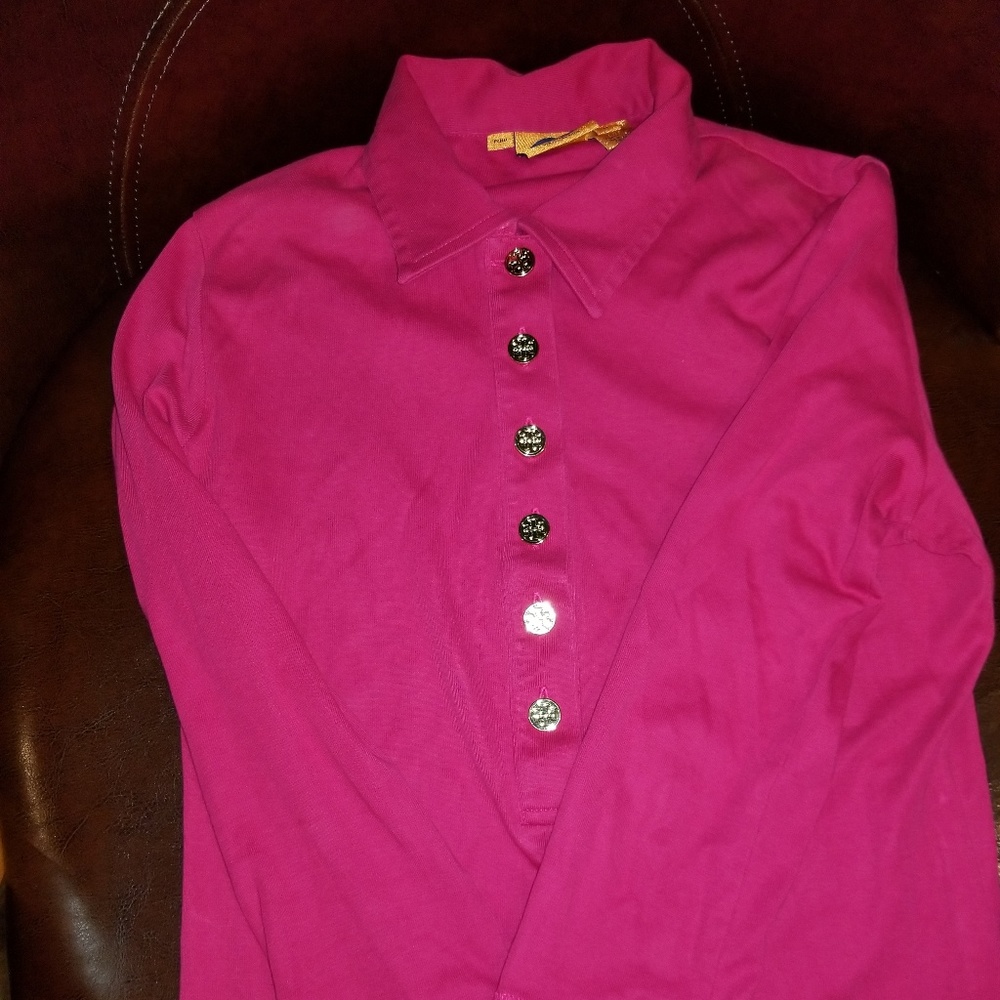 Authentic Tory Burch Long Sleeve Polo